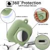 2 in 1 Protective Case Combo Set Compatible for Apple AirPods 3(2021) AirTag, GPS Tracker Holder with 2 PCS TPU Screen Protector&Keychain, Soft Silicone Anti-Lost Anti-Scratch Skin Cover(EmeraldGreen) view 4