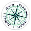 Norco California 2-Inch Vinyl Decal Sticker Latitude Longitude Compass Design view 1