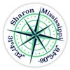 Sharon Mississippi 2-Inch Vinyl Decal Sticker Latitude Longitude Compass Design view 1