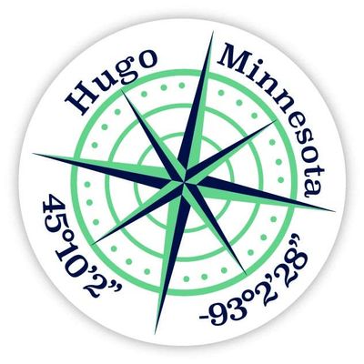 Minnesota 2-Inch Vinyl Decal Sticker Latitude Longitude Compass Design