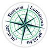 Reeves Louisiana 2-Inch Vinyl Decal Sticker Latitude Longitude Compass Design view 1
