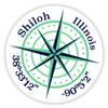 Shiloh Illinois 2-Inch Vinyl Decal Sticker Latitude Longitude Compass Design view 1