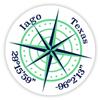 Iago Texas 2-Inch Vinyl Decal Sticker Latitude Longitude Compass Design view 1