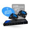 OREI 4K 1x2 HDMI Over ethernet Extender Splitter Over CAT6/7 ethernet Cable 4K@30Hz up to 165 ft - 1 in 2 Out, 1080P@60Hz Upto 230 ft, PoC, IR Control, EDID, HDMI Loop Out (HD12-EX165-K) view 2