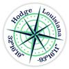 Hodge Louisiana 2-Inch Vinyl Decal Sticker Latitude Longitude Compass Design view 1