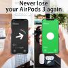 2 in 1 Protective Case Combo Set Compatible for Apple AirPods 3(2021) AirTag, GPS Tracker Holder with 2 PCS TPU Screen Protector&Keychain, Soft Silicone Anti-Lost Anti-Scratch Skin Cover(NavyBlue) view 3