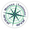 Meraux Louisiana 2-Inch Vinyl Decal Sticker Latitude Longitude Compass Design view 1