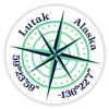 Lutak Alaska 2-Inch Vinyl Decal Sticker Latitude Longitude Compass Design view 1