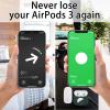 2 in 1 Protective Case Combo Set Compatible for Apple AirPods 3(2021) AirTag, GPS Tracker Holder with 2 PCS TPU Screen Protector&Keychain, Soft Silicone Anti-Lost Anti-Scratch Skin Cover(DarkGreen) view 3
