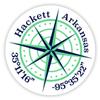 Hackett Arkansas 2-Inch Vinyl Decal Sticker Latitude Longitude Compass Design view 1