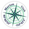 Marion Utah 2-Inch Vinyl Decal Sticker Latitude Longitude Compass Design view 1