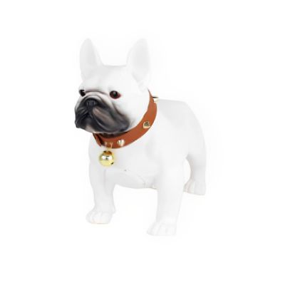 Max Power Bulldog Style Bluetooth Speaker - MD568 - Rechargeable Battery, FM Radio - White - Dog Collar Included