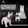 Max Power Bulldog Style Bluetooth Speaker - MD568 - Rechargeable Battery, FM Radio - White - Dog Collar Included view 2