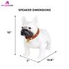 Max Power Bulldog Style Bluetooth Speaker - MD568 - Rechargeable Battery, FM Radio - White - Dog Collar Included view 3