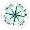 Mastic New York 2-Inch Vinyl Decal Sticker Latitude Longitude Compass Design view 1