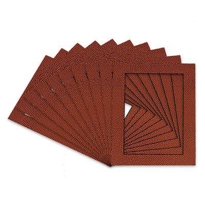 12x16 Mat for 8x12 Photo - Precut Football Texture Picture Matboard for Frames Measuring 12 x 16 Inches - Bevel Cut Matte to Display Art Measuring 8 x 12 Inches - Acid Free Pack of 100 MATS