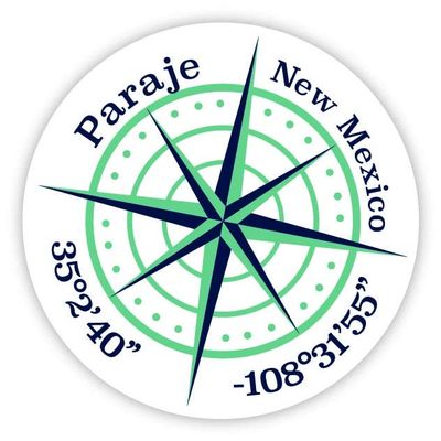 Paraje New Mexico 2-Inch Vinyl Decal Sticker Latitude Longitude Compass Design