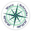 Waco Nebraska 2-Inch Vinyl Decal Sticker Latitude Longitude Compass Design view 1