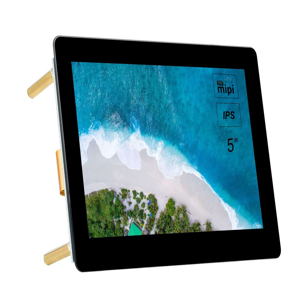 5inch IPS Touchscreen for Raspberry Pi DSI LCD Screen 800480 Capacitive Touch Display Support Raspberry Pi 4B 3B+ 3A+ 3B 2B B+ A+ CM3/3+/4 Compatible with RasPi OS/Ubuntu/Kali/WIN10 IoT/Retropie