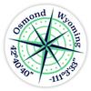 Osmond Wyoming 2-Inch Vinyl Decal Sticker Latitude Longitude Compass Design view 1