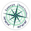 Lowrys South Carolina 2-Inch Vinyl Decal Sticker Latitude Longitude Compass Design view 1