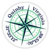 Quinby Virginia 2-Inch Vinyl Decal Sticker Latitude Longitude Compass Design view 1