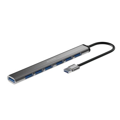 Achoro 7 Ports 3.0 & 2.0 USB Ports Hub - Aluminium Alloy - High-Speed USB Port Expander - Extra USB Hub for PC, iMac, MacBook, Windows, Desktop, and More  A Multiple Computer USB HUB (7 Ports)
