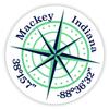 Mackey Indiana 2-Inch Vinyl Decal Sticker Latitude Longitude Compass Design view 1