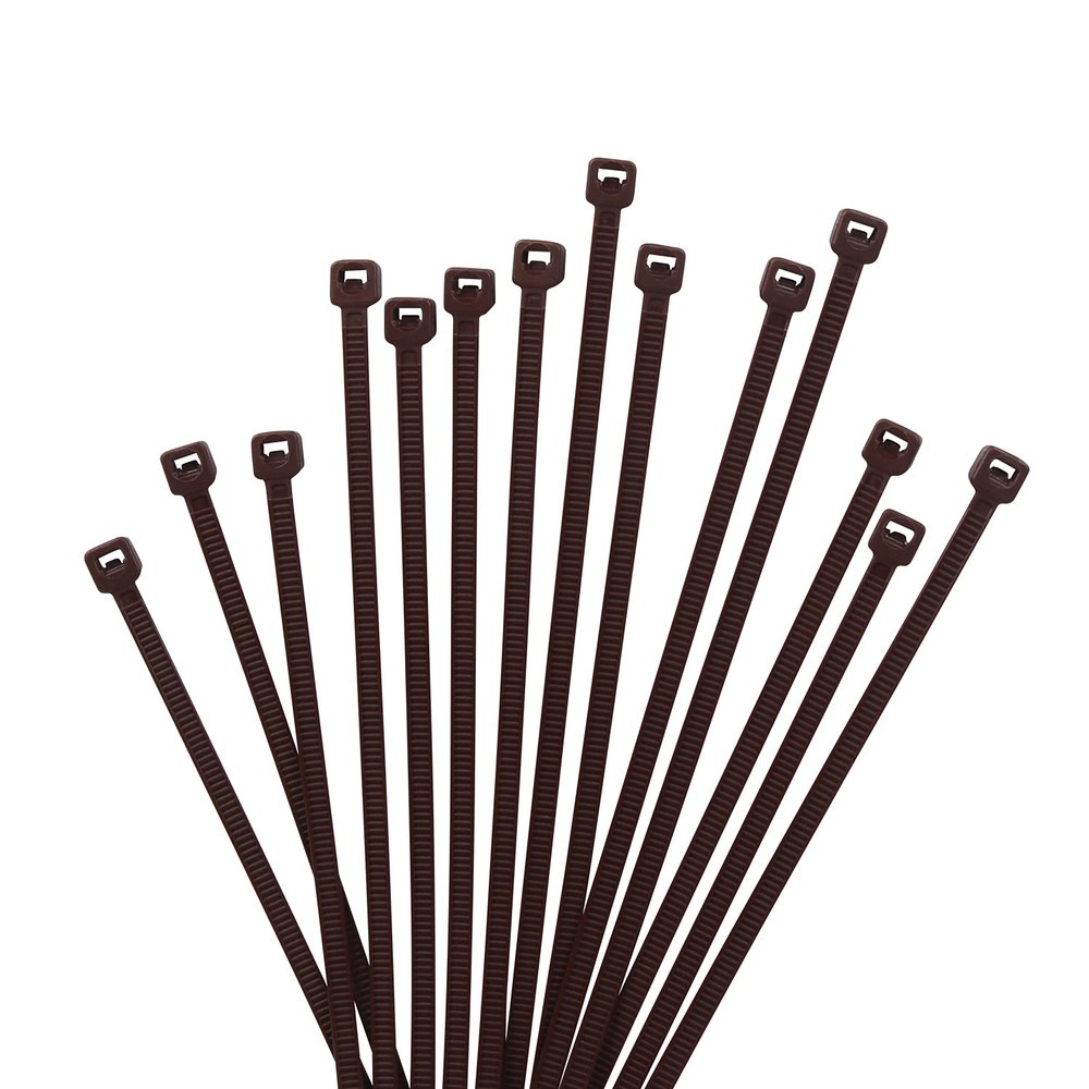 XINGO 1000 PCS 6 inch Brown Zip Ties, 18lb Strength, Small Tie Wraps Self-Locking Nylon Zip Ties for Indoor and Outdoor Use