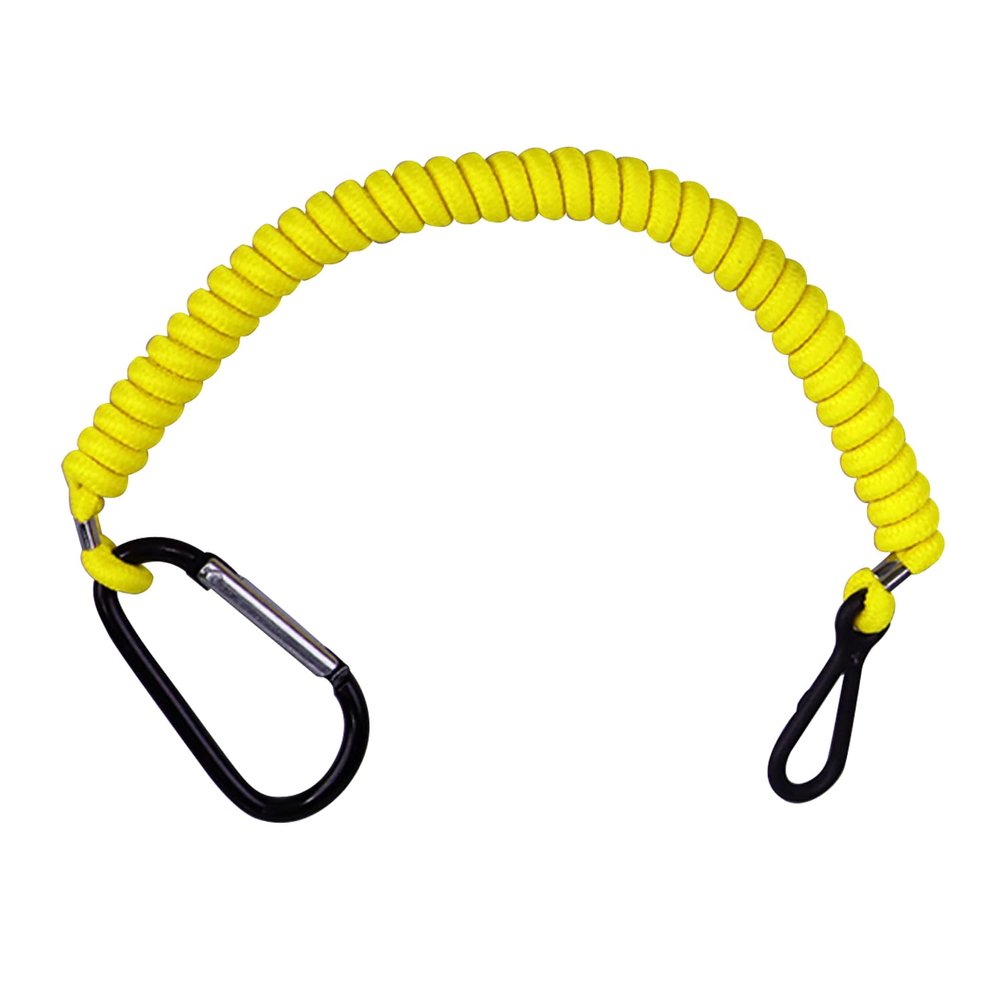 8M0092850 Boat Kill Switch Lanyard Replacement for Mercruiser Marine Boat Emergency Stop Switch Safety Lanyard Cord49 Inch/125 Long -Replace 15920T54 15920A54 (Aluminum Alloy Clip Yellow 1Pcs)