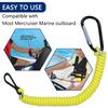 8M0092850 Boat Kill Switch Lanyard Replacement for Mercruiser Marine Boat Emergency Stop Switch Safety Lanyard Cord49 Inch/125 Long -Replace 15920T54 15920A54 (Aluminum Alloy Clip Yellow 1Pcs) view 2
