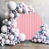 Yeele 6x6ft Pink Wood Board Round Backdrop Rustic Wooden Plank Photography Background Polyester Fabric Circle Backdrop Cover for Bridal Shower Wedding Birthday Party Decorations YouTube Photo Prop view 3