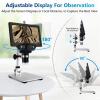 Microscope Accessories Kit 7" LCD Digital Microscope 10-1200X Magnification 1080P 12MP Video Microscope Camera with Metal Stand 8 LED Microscope Slides (Magnification : 1200X) view 3