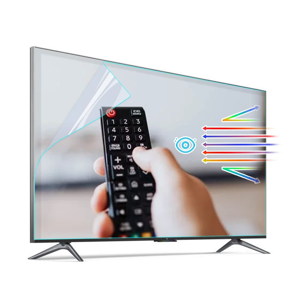KIOP 55 Inch TV Glare Reducer Multi-Function TV Screen Protector, Out Blue Light Filter,TV Glare Shield Matte Frosted Surface,55inch Narrow