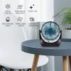 MAGICLULU 1set Usb Desk Fan Portable Cooling Fan Circulator for Home Office Travel Compact Design Rechargeable for Camping and Outdoor Use Deep Sea view 2
