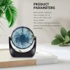 MAGICLULU 1set Usb Desk Fan Portable Cooling Fan Circulator for Home Office Travel Compact Design Rechargeable for Camping and Outdoor Use Deep Sea view 4