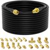 YOTENKO 32.8 Ft SMA Extension Cable SMA Male to SMA Female RG58 Coaxial Cable + SMA Connectors 18PCS SMA RP-SMA Male Female Adapter Kit view 1