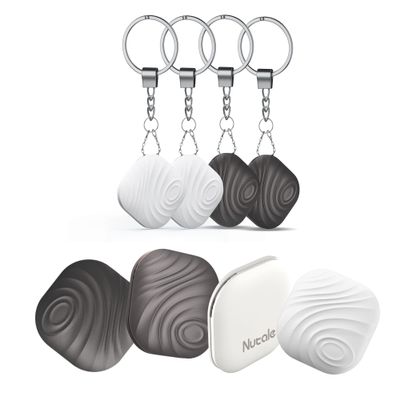 Nutale Smart Key Finder - Only iOS(Not for Android) - Bluetooth Smart Key Tracker Tag - Work for Apple Find My - Keep Track of The Items That Matter Most (2Coffee & 2White)