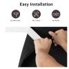 WdFour French Door Curtains with Silky Feel Thermal Insulated Noise Reducing Blackout Curtains for Glass Door Office 25W x 20L Inch Black 1 Panel view 3