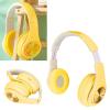 Gaming Headset, Noise Reduction Foldable Over Ear Bluetooth Headphones with RGB Lights, Portable Headset for Girls Boys Kids Adults(Yellow) view 3