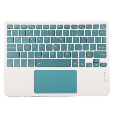 10 Inch Ultra Silent Portable Bluetooth Keyboard With Touchpad, Mini Ergonomic for Laptop, Tablet, Smartphone, Computer (Green)