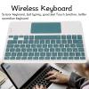 10 Inch Ultra Silent Portable Bluetooth Keyboard With Touchpad, Mini Ergonomic for Laptop, Tablet, Smartphone, Computer (Green) view 2