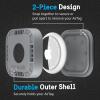 Pelican Protector 4-Pack AirTag Holder - Air Tag Case with 3M Adhesive Sticker - Rugged Shockproof AirTag Cover - Hidden Air Tag Holder Stick On Mount for Travel Luggage Bike Car Remote - Grey view 3