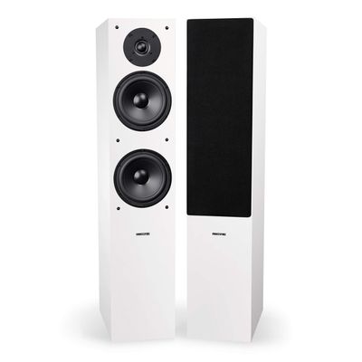 Fluance Elite High Definition Two-Way Floorstanding Loudspeakers for 2-Channel Stereo Listening or Home Theater System - White/Pair