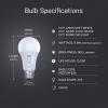 Feit Electric LED Three-Color Selectable, Built-in Motion Sensor Intellibulb - A19 with an E26 Medium Base Light Bulb - 60W Equivalent - 15 Year Life - 800 Lumen - 2700K, 4000K and 5000K view 3