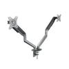 TOOQ DB4132TNR-G - Swivel and Tilt Table Stand for 17"-32" Screens, Two Arms, Adjustable and Adjustable with Spring-Assisted Mechanism, Grey/Black view 1