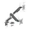 TOOQ DB4132TNR-G - Swivel and Tilt Table Stand for 17"-32" Screens, Two Arms, Adjustable and Adjustable with Spring-Assisted Mechanism, Grey/Black view 2