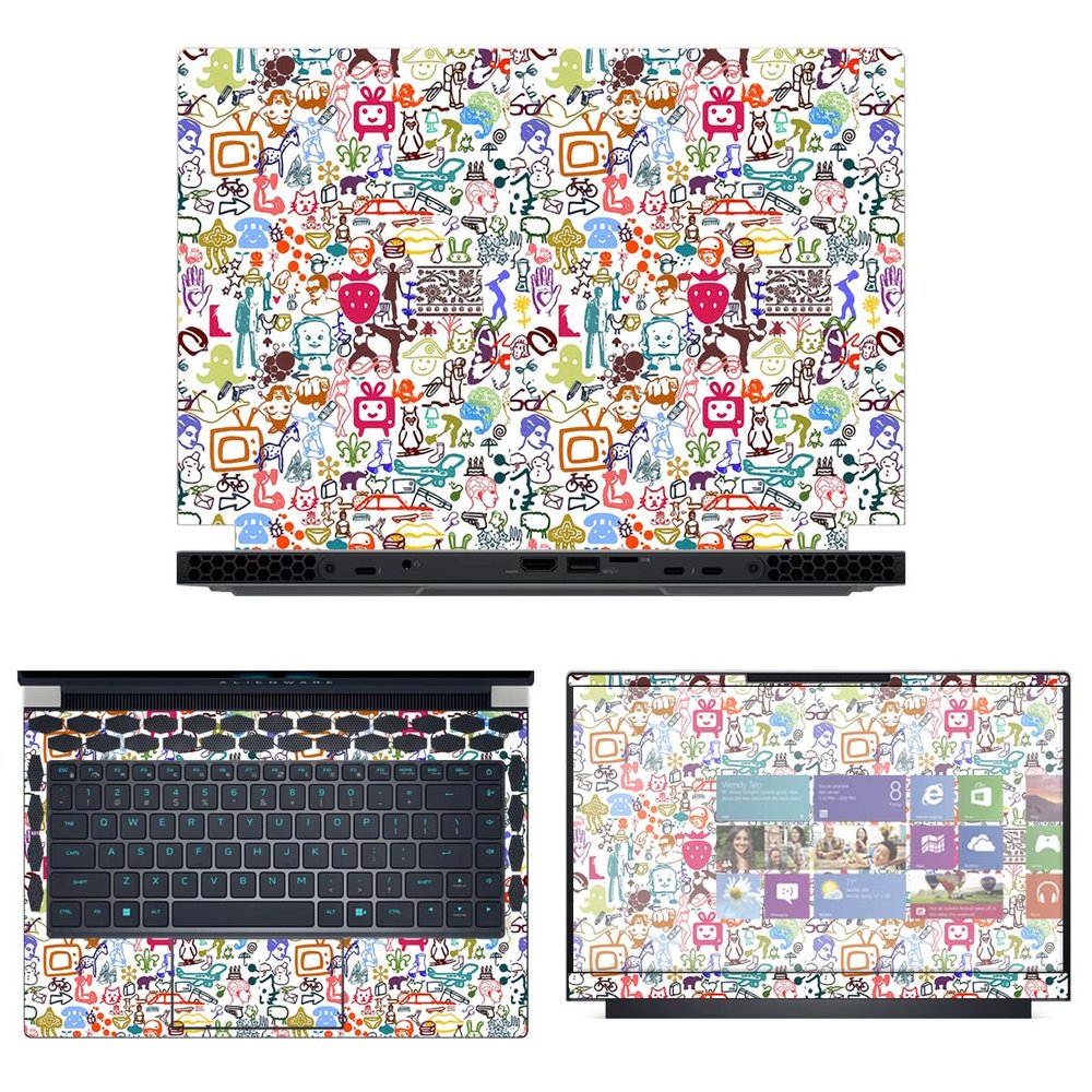 Decalrus - Protective Decal Skin Sticker for The Alienware x14 R1 14 (14" Screen) case Cover wrap ALx14_R1-13