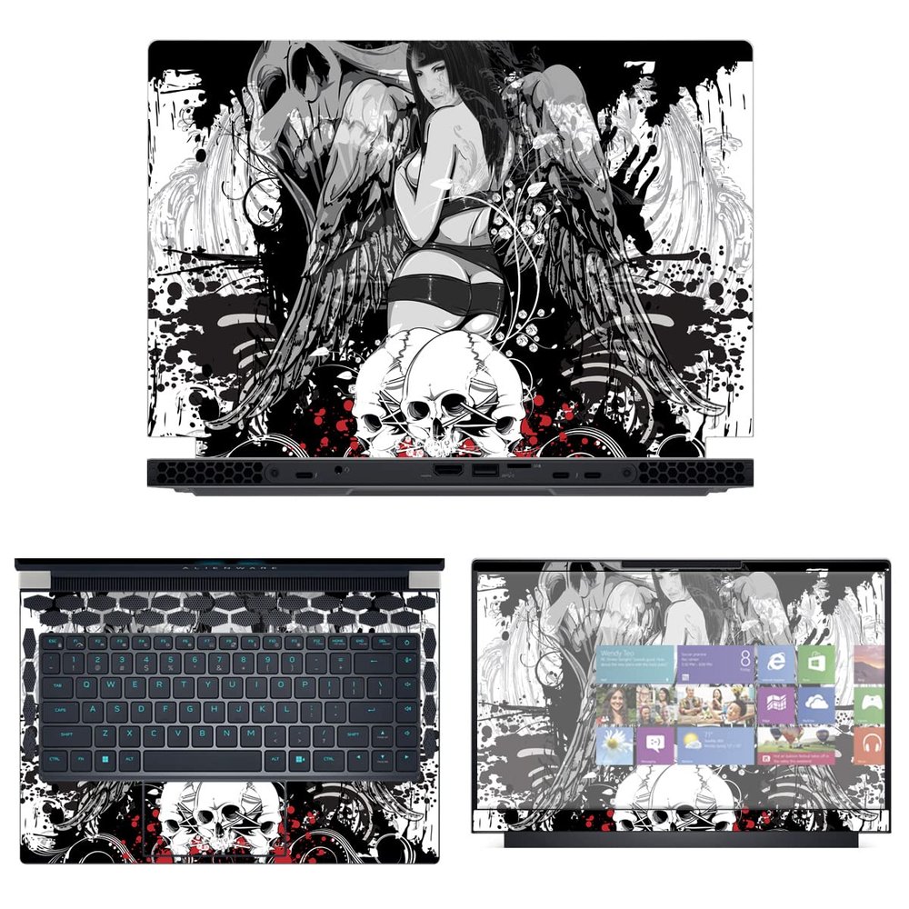 Decalrus - Protective Decal Skin Sticker for The Alienware x14 R1 14 (14" Screen) case Cover wrap ALx14_R1-23