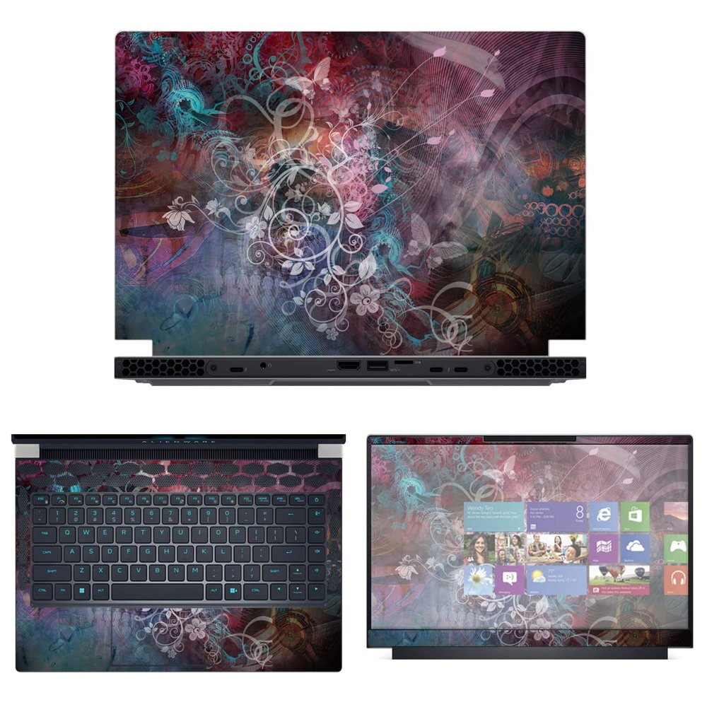 Decalrus - Protective Decal Skin Sticker for The Alienware x14 R1 14 (14" Screen) case Cover wrap ALx14_R1-10